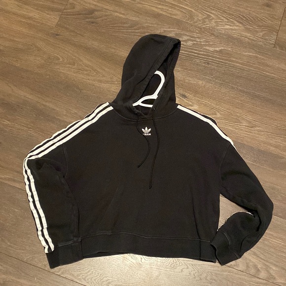 ADODAS Cropped Hoodie in Black - Picture 3 of 3